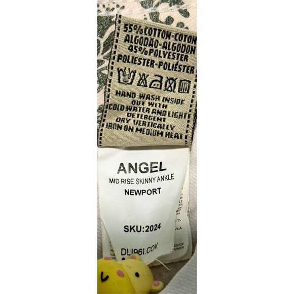 DL1961 Women's Mid-Rise Newport Angel Skinny Ankle Jeans Pink‎ Size 27 - Picture 2 of 14